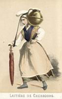 1850, costume feminin de Basse-Normandie, Laitiere de Cherbourg.jpg
